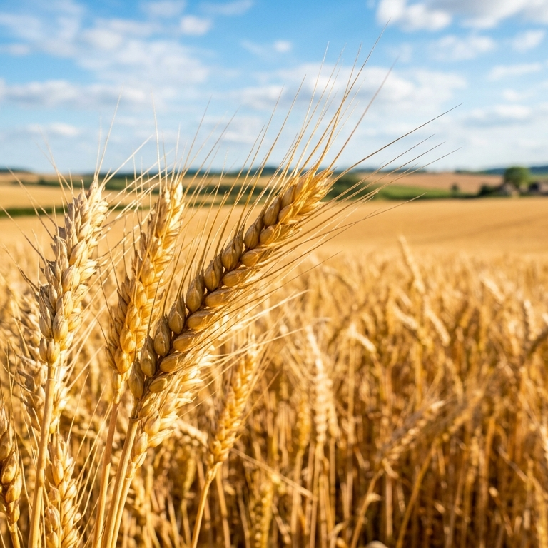 Pure MP Sharbati golden wheat field